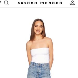 Susana Mónaco white tube top